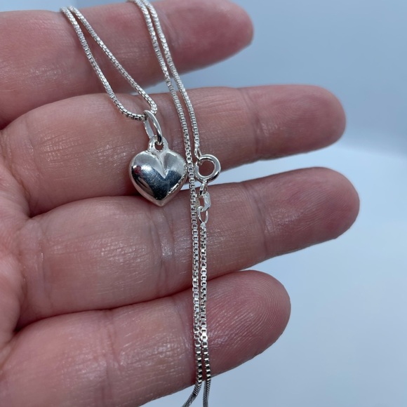 925 silver heart necklace - Picture 4 of 9